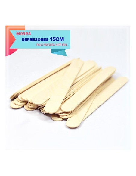 DEPRESORES DE MADERA NATURAL 15CM