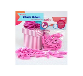 PINCITAS DE MADERA ROSA 3.5CM