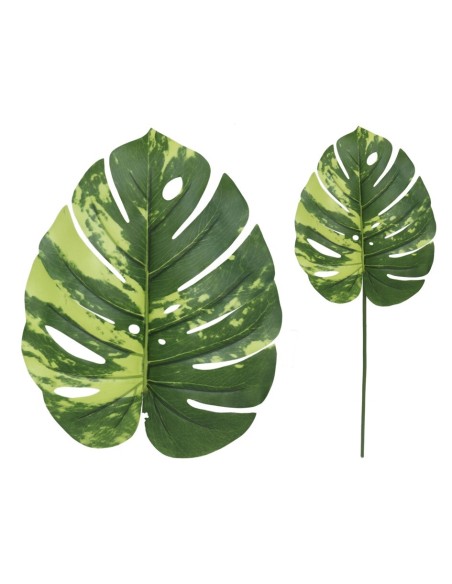 VARA HOJA MONSTERA BICOLOR 73 CM
