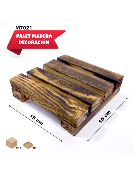 PALET DE MADERA DECORACION 15X15CM