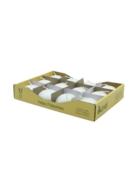 ESTUCHE 12 VELAS FLOTANTES 4H. BLANCO