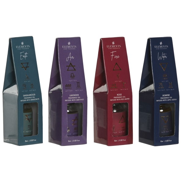 ACEITE ESENCIAS CRISTAL 15X10,5X21,5 15ML 4 SURT.