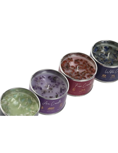 VELA CERA PIEDRA 31X20X8 130 GR ELEMENTOS 4 SURT.