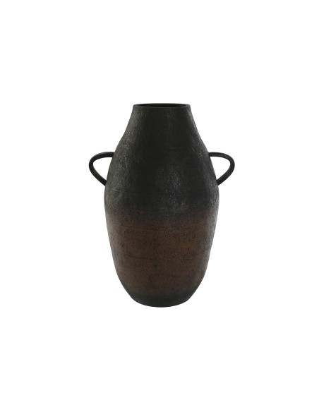 JARRON METAL 38X29X51 ENVEJECIDO NEGRO