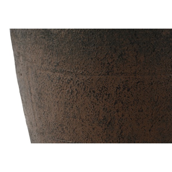 JARRON METAL 38X29X51 ENVEJECIDO NEGRO