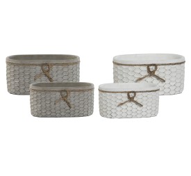 MACETERO SET 2 CEMENTO 23X13X11 PANEL ABEJA 2 SURT