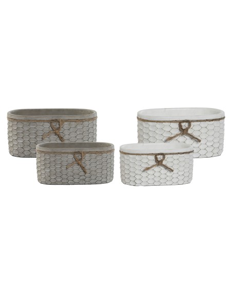 MACETERO SET 2 CEMENTO 23X13X11 PANEL ABEJA 2 SURT