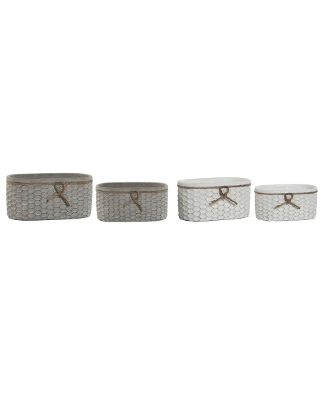 MACETERO SET 2 CEMENTO 23X13X11 PANEL ABEJA 2 SURT