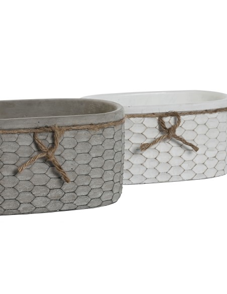 MACETERO SET 2 CEMENTO 23X13X11 PANEL ABEJA 2 SURT