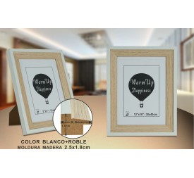 PORTAFOTO ROBLE/BL DM-404 30X40CM (6/12)