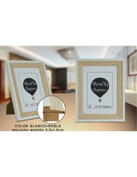 PORTAFOTO ROBLE/BL DM-404 30X40CM (6/12)