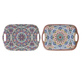 BANDEJA MELAMINA 36X26X2,5 MANDALA 2 SURT.