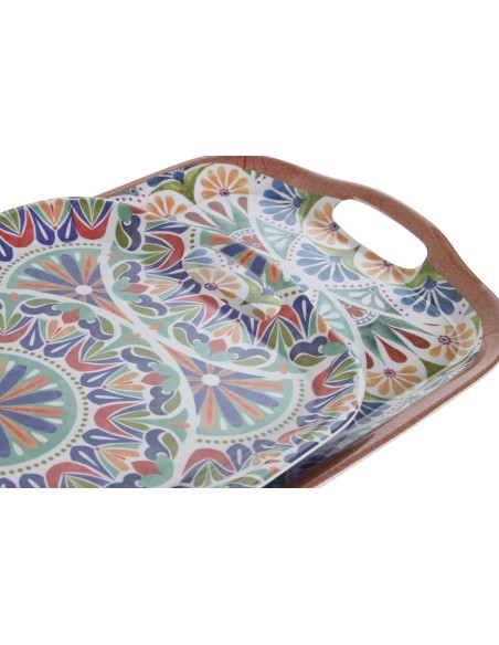 BANDEJA MELAMINA 36X26X2,5 MANDALA 2 SURT.