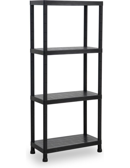 ESTANTERIA STACK RECUPERADO 4 BALDAS NEGRO