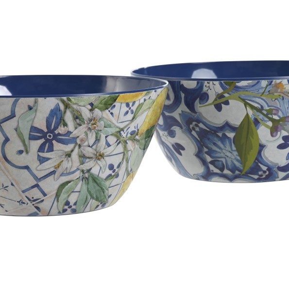 ENSALADERA MELAMINA 25X25X12 AZULEJOS 2 SURT.