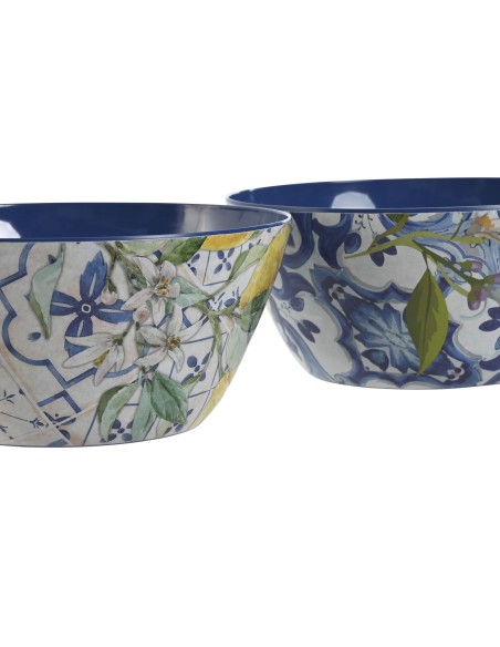 ENSALADERA MELAMINA 25X25X12 AZULEJOS 2 SURT.