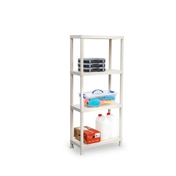 ESTANTERIA STACK RECICLADO 4 BALDAS BEIGE F23 JASPEADO