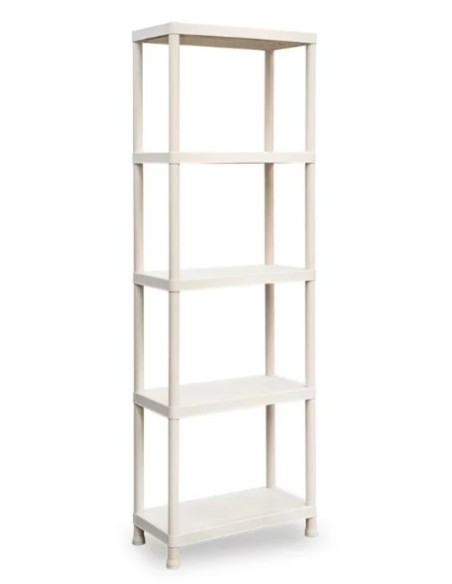 ESTANTERIA STACK RECICLADO 5 BALDAS BEIGE F23 JASPEADO