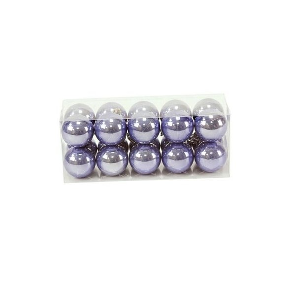 COLGANTE DE BOLA 4CM BRILLANTE AZUL SET 20PCS (72)