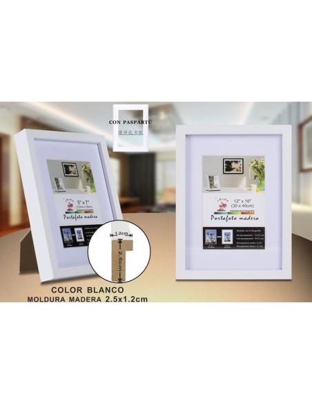 PORTAFOTO MADERA DM-892 30X40CM (6/12)