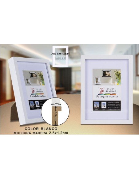 PORTAFOTO MADERA DM-892 20X25CM (12/24)