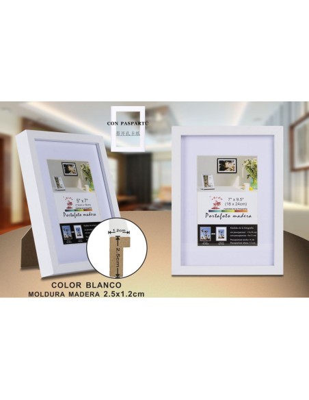 PORTAFOTO MADERA DM-892 18X24CM (12/24)