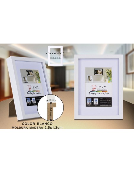 PORTAFOTO MADERA DM-892 13X18CM (12/36)