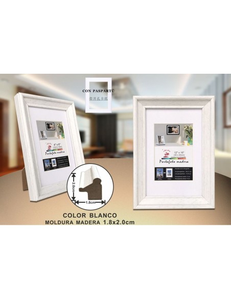 PORTAFOTO MADERA DM-841 30X40CM(6/12)