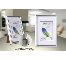 PORTAFOTO PLATA PVC-601 24*30CM(12/24)