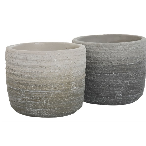 MACETERO SET 2 CEMENTO 17X17X13 DIFUMINADO 2 SURT.