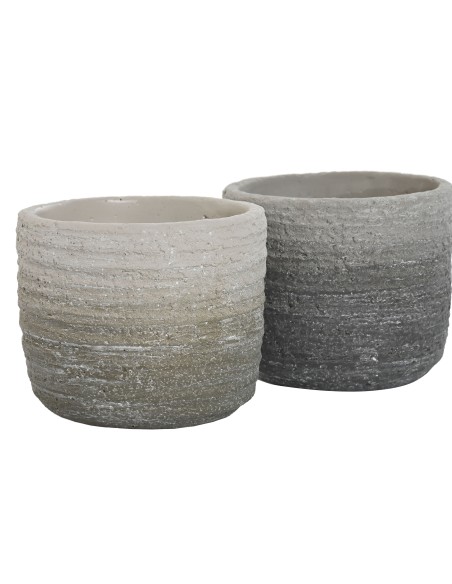 MACETERO SET 2 CEMENTO 17X17X13 DIFUMINADO 2 SURT.