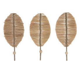 PERCHERO PARED SET 3 FIBRA METAL 12X4X26 HOJA (PP-214863 )