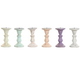 CANDELABRO MANGO METAL 10X10X18 DESGASTADO 6 SURT.