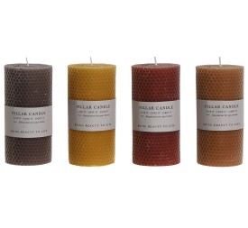 VELA CERA 7X7X14 420 GR. SIMIL PANEL ABEJA 4 SURT.