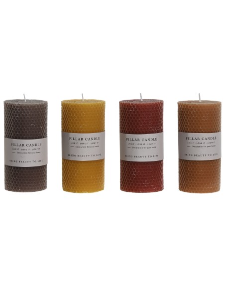 VELA CERA 7X7X14 420 GR. SIMIL PANEL ABEJA 4 SURT.