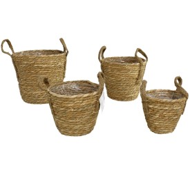 S/4 CESTOS C/ASAS NATURA 23X23X22/26CM