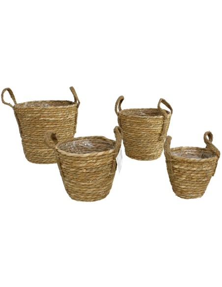 S/4 CESTOS C/ASAS NATURA 23X23X22/26CM
