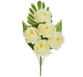 CONJUNTO PEONY (A) X 5-50CM (CREMA)