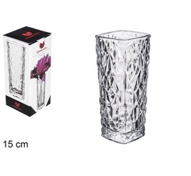 FLORERO CRISTAL CUADRADO CÁCERES 15 CM