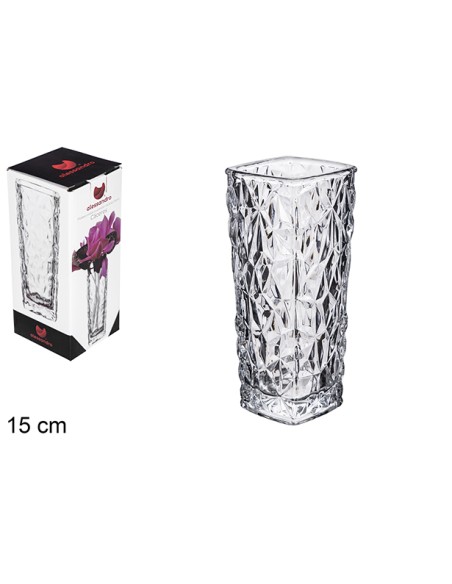 FLORERO CRISTAL CUADRADO CÁCERES 15 CM