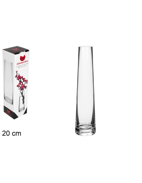 FLORERO CRISTAL NATURAL 20CM