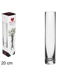 FLORERO CRISTAL LUNGO NATURAL LION 20CM