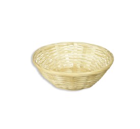 CESTO REDONDO BAMBU COLOR NATURAL 17Dx5.5cm