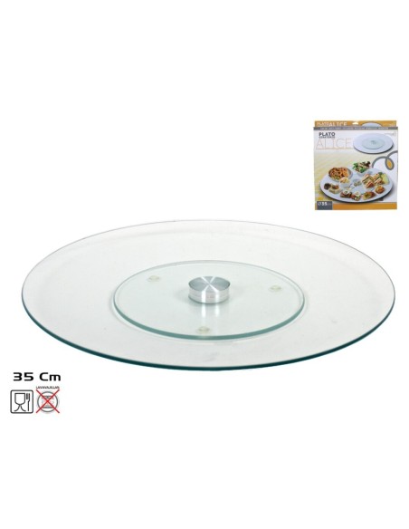 PLATO GIRATORIO ALICE - 35X18CM CRISTAL