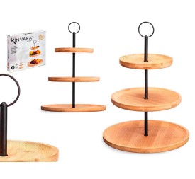FRUTERO BAMBU 3 PISOS SOPORTE METAL