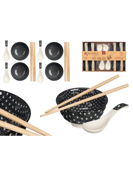 SET 12 PIEZAS SUSHI NEGRO SET 12 PIEZAS SUSHI NEGRO