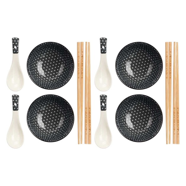 SET 12 PIEZAS SUSHI NEGRO