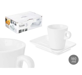 SET TAZA + PLATO CAFE 180 ML