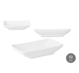 BANDEJA RECTANGULAR PORCELANA 19 CM