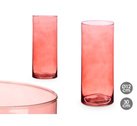 JARRON CRISTAL CILINDRO 12CM DIAM X 30CM TEJA